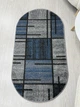 Ковер с невысоким ворсом Espresso 1.5х2.3 м. Овал Gray/Blue 02239A - изображение 4