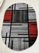 Ковер с невысоким ворсом Espresso 0.5х0.8 м. Овал Gray/Red 02239A - изображение 6