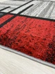 Ковер с невысоким ворсом Espresso 0.5х0.8 м. Овал Gray/Red 02239A - изображение 8
