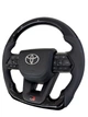 Анатомический руль для Toyota Land Cruiser 100, Prado 120. GR. Рояльный лак. Подушка из кожи - логотип хром. - изображение 2