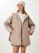 Куртка демисезонная удлиненная с капюшоном женская Happiness OH00064 36 Beige (8684347420596) - изображение 2