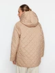 Куртка демисезонная удлиненная с капюшоном женская Trendyol TWOAW23MO00131 S Beige (8683047119366) - изображение 2