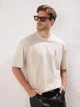 Футболка хлопковая длинная мужская Trendyol TMNSS25TS00161 L Stone (8684737442566) - изображение 4