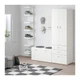 Шкаф со скамейкой IKEA STUVA / FRITIDS 150x50x192 см белый 592.530.43 - изображение 3
