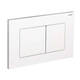 Панель змиву KOER KT-0602-03 240x160x10mm пластикова, кнопка квадратна (колір білий) (KR5180) - изображение 1