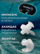 Беруши для плавания силиконовые затычки для ушей в бассейне взрослые мужские женские водные от попадания воды для дайвинга купания подводного ныряния на глубину в море речку серфинга мягкие вкладыши пробки гипоаллергенные Hechpro 2 шт АН3449 белые - изображение 2