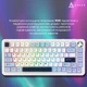 Клавіатура бездротова Ajazz AK820 Max Plus Day Dream Switch White (AK820MAX-DD-BWD) ( білий, синій ) - изображение 2