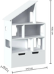 Regał Atmosphera for kids Dom z 5 półkami i skrzynią 64.5 x 30 x 103.5 cm (3560237549125) - obraz 3