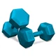Гантели для фитнеса композитные Hop-Sport HS-C080DS 2х8кг голубой - изображение 5