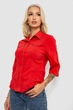 Рубашка женская однотонная, цвет красный, XS, 230R068-5 - изображение 3