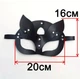 Эротическая кожаная маска кошка черная One size - изображение 4