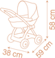 Коляска для ляльки Smoby Toys Baby Nurse люлька з корзиною Теракотова пудра 38х59х58 см (7600254124) - зображення 2
