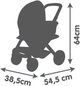 Wózek dla lalki Smoby Maxi-Cosi 3 w 1 spacerowy i głęboki 54.5 x 38.5 x 64 cm (7600253121) - obraz 2