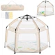 Детский каркасный манеж складной Bambi MR 1512 Ivory Beige палатка автоматическая детская каркасная 146×127×110 см с чехлом Бежевый - изображение 3