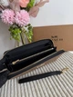 Гаманець чорний коричневий Long Zip Around Wallet With Detachable Card Case In Signature Canvas натуральна шкіра + подарункове пакування - изображение 5