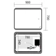 Зеркало Mixxus Premium OLIVARY MR19-90x70-REVERSE (LED Touch, Anti-fog, димер (3-6,5kK)) (MP6630) - изображение 5