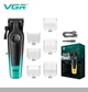 Комплект VGR 2 в 1 V-196/996 Gold, акумуляторна машинка для стрижки clipper та триммер з бездротовою роботою та швидкою зарядкою (46249-V-196&996 GOLD_875) - изображение 1