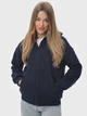 Набор толстовок на молнии с капюшоном женских Ray Premium Loose U0409W-Cream-Navy Blue S 2 шт Бежевый/Темно-синий (RAY2000000046471) - изображение 6