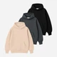 Набор худи теплых оверсайз женских Ray Oversize U0404W-Cream-Dark Grey-Black L/XL 3 Бежевый/Темно-серый/Черный (RAY2000000045641) - изображение 1