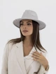 Шляпа федора женская с цепью и булавкой из шерсти D.Hats цвет серый - изображение 6