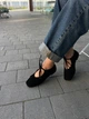 Балетки женские весенне-осенние KATI SHOES из натуральной замши 40 р. черные 075 (6294) - изображение 6