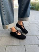 Балетки женские весенне-осенние KATI SHOES из натуральной замши 40 р. черные 075 (6294) - изображение 5