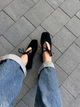 Балетки женские весенне-осенние KATI SHOES из натуральной замши 40 р. черные 075 (6294) - изображение 4