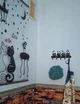 Ключница, вешалка для одежды и аксессуаров Котята, 5 крючков, ширина основания для крючков 25см - изображение 3