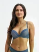 Комплект белья: бюстгальтер push-up и бразилианы Balaloum 9365 Синий 90C - изображение 3