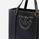 Torba shopper damska skórzana Pinko Miranda Shopper Classic 104515A29O-Z99Q Czarna (8057769677112) - obraz 4