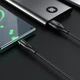 Кабель HOCO U93 USB to Type-C Shadow 3A 1,2m LED індикатор Black - зображення 4