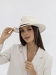 Шляпа федора из шерсти D.Hats с цепью цвет молочный - изображение 6