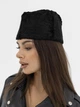 Пилотка из меха Каракуль D.Hats черного цвета - изображение 6