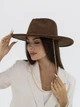 Шляпа федора с полями 9 см D.Hats с цепью цвет коричневый - изображение 6