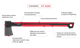 Топор, 1670 г, ручка из фибергласса, STORM INTERTOOL HT-0296 - изображение 10