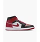 Кроссовки женские Jordan 1 Mid Bred Toe 38.5 Червоний BQ6472-079 - изображение 4