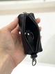 Шкіряна ключниця MINI із гладкої натуральної шкіри (чорна) - изображение 2