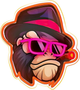 Dekoracyjny neon LED szyld Forever Light GANGSTA MONKEY 35 x 31 cm (RTV100239) - obraz 1