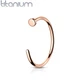 Серьга полукольцо для пирсинга носа Spikes T23NOH2-1808-RD из титана (Толщина:1мм;Диаметр:8мм;Цвет:Золотисый) - изображение 1