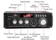 Підсилювач потужності двоканальний 300+300Вт, DiscRadio BT-298А, 12В, 220Вт, Bluetooth 5.0 - зображення 7