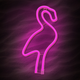 Dekoracyjny neon LED szyld Forever Light FLAMINGO 29 x 15 cm (RTV100299) - obraz 2