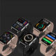 Смарт часы женские Apex Fit M03 Gold (звонки, пульсометр, оксиметр) - изображение 3