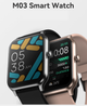 Смарт часы женские Apex Fit M03 Gold (звонки, пульсометр, оксиметр) - изображение 4