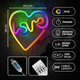 Декоративна неонова LED вивіска Forever Light LOVE IN HEART FLRN02 28 x 25.5 см (RTV100439) - зображення 3