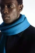 Шарф COS cashmere-blend scarf 1098851015 Блакитний - изображение 4