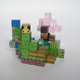 Магнитный конструктор Minecraft Майнкрафт Сакура 94 блоков 5 случайных фигурок - изображение 6