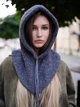 Капор на блискавці тедді вовна букле утеплений флісом Zefur One size графітовий - изображение 2