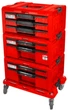 Набір скринь для інструментів на платформі Qbrick System SYSTEM PRO Drawer Workshop Set 3 Red 525x345x885 мм (11060403101) - зображення 1