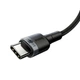 Кабель Baseus Cafule PD2.0 60W flash charging USB cableType-C-Type-C (20V 3A)2M Gray+Black (CATKLF-HG1) - изображение 9