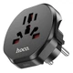 Сетевого зарядного пристрою HOCO AC6 Unimpeded universal conversion plug Black (6931474791511) - зображення 4